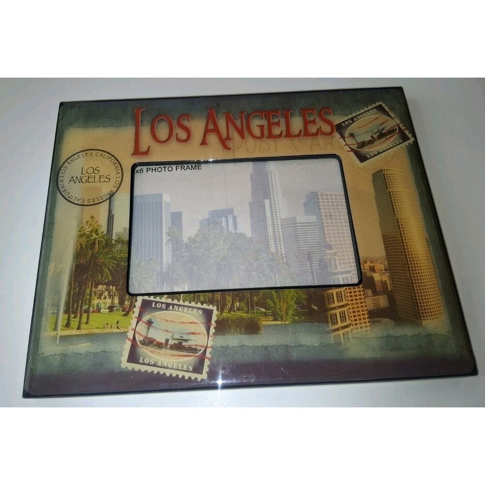 Las Angeles Glass Picture Frame For A 4 X 6" Photo